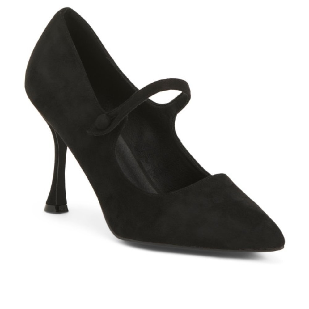 HALSTON Faux Suede Pumps. Size 8.5